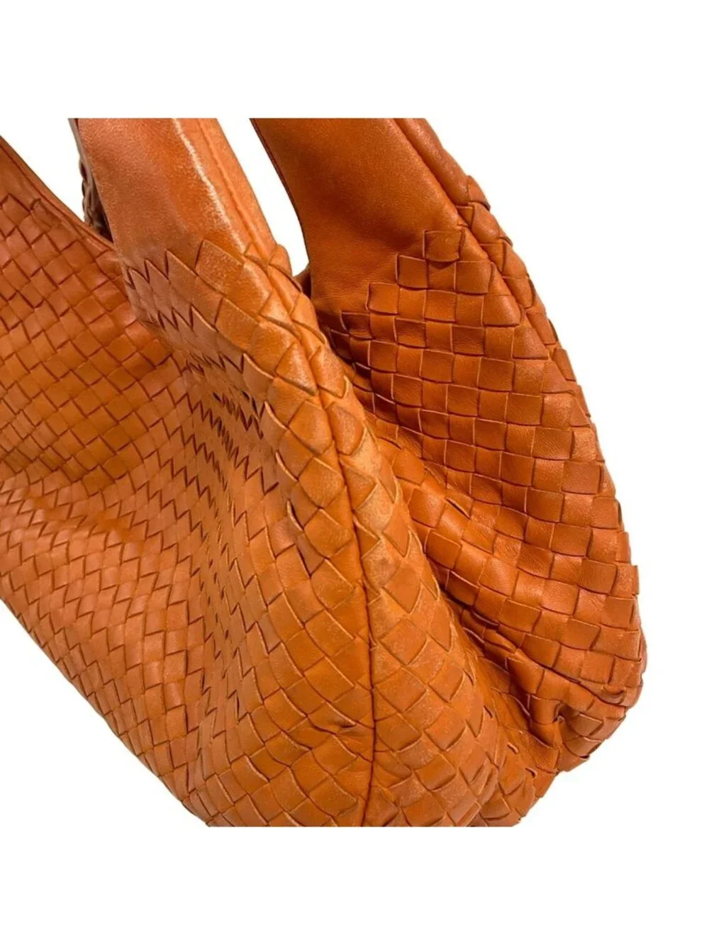 Bottega Veneta Tote Midi Amcampana Orange Leather